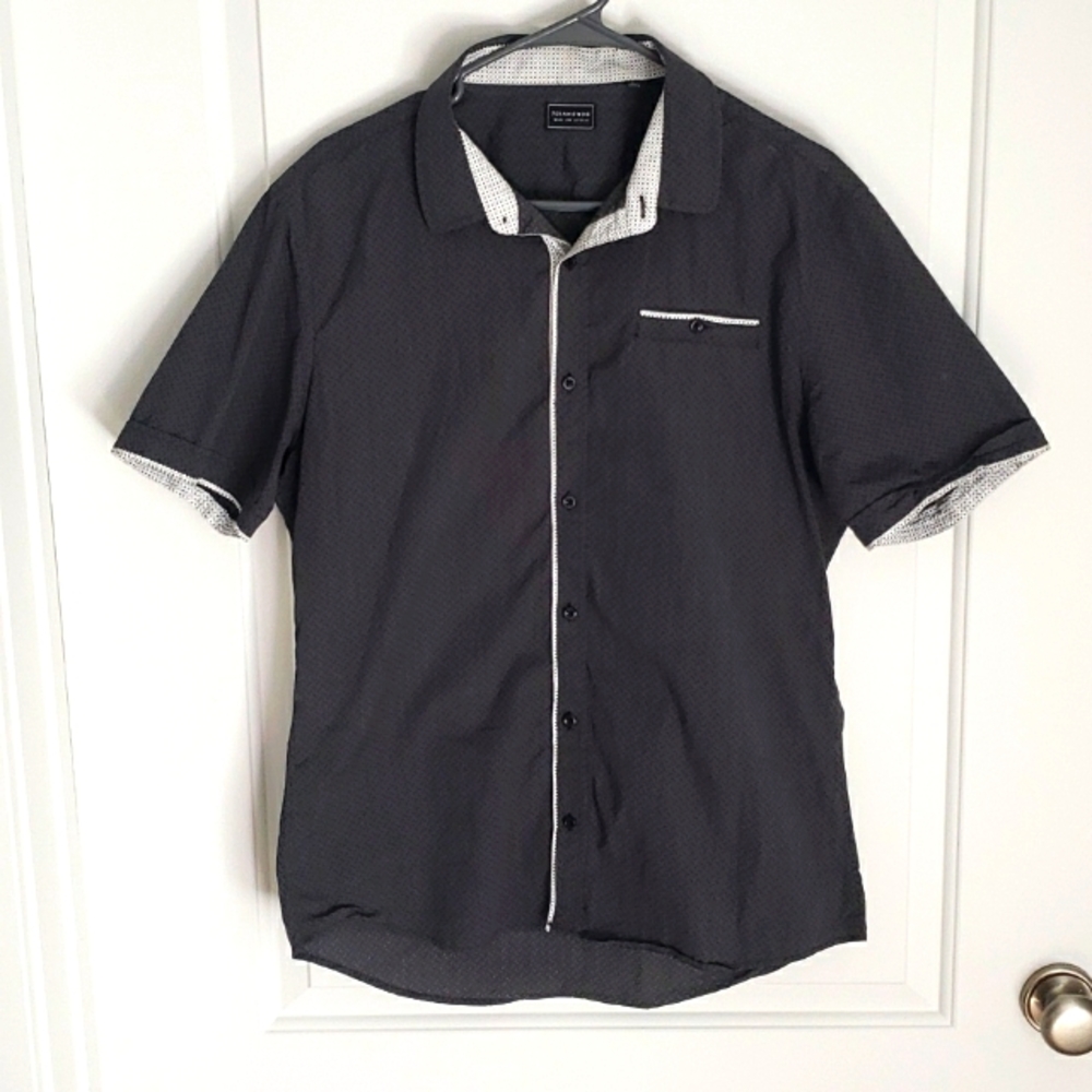 7 Diamonds button up short sleeve size large men's